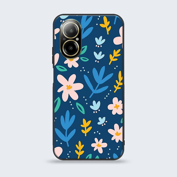 Realme C67 - Colorful Flowers -  Premium Printed Metal soft Bumper shock Proof Case