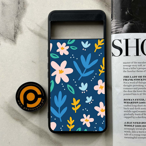 Google Pixel 8 Pro - Colorful Flowers - Premium Printed Glass soft Bumper Shock Proof Case