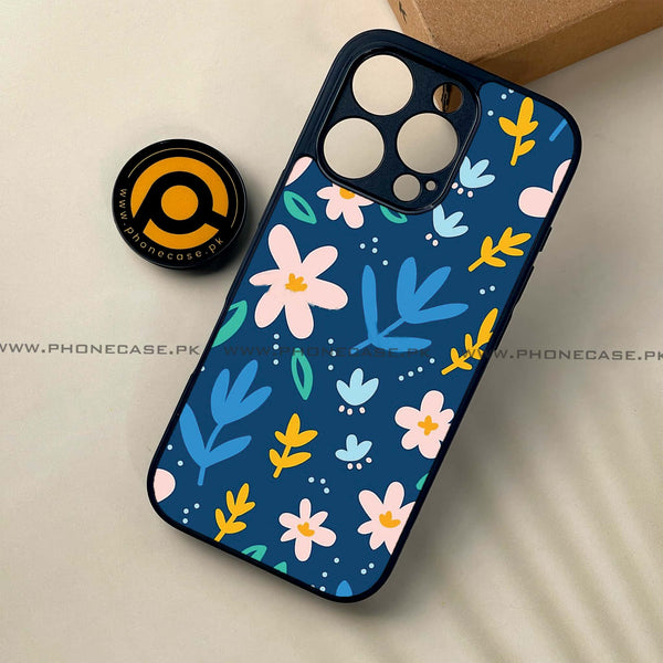 iPhone 16 Pro - Colorful Flowers - Premium Printed Glass soft Bumper shock Proof Case