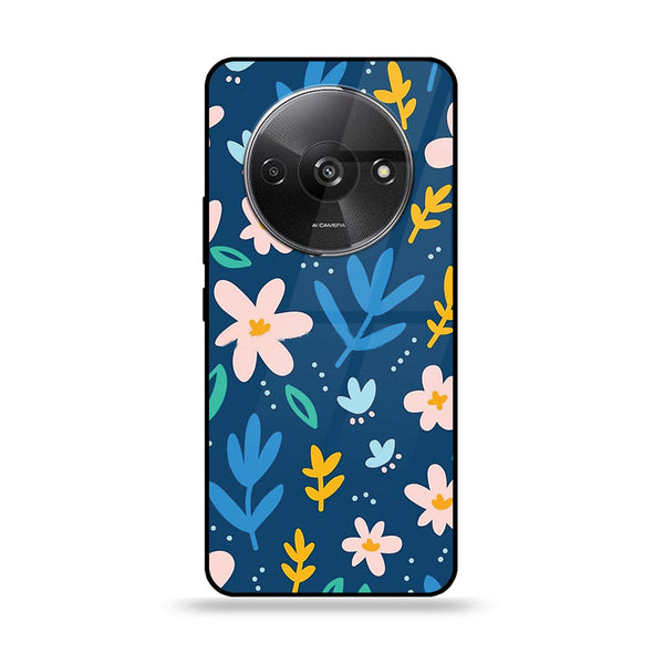 Xiaomi Redmi A3 - Colorful Flowers -  Premium Printed Metal soft Bumper shock Proof Case