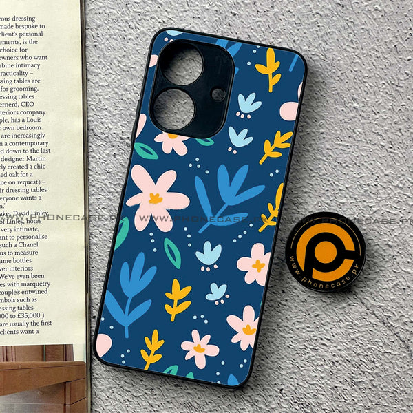 Realme Note 60 - Colorful Flowers - Premium Printed Metal Soft Case