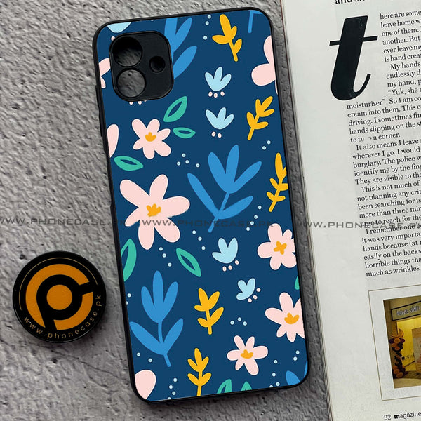 Samsung Galaxy A04 - Colorful Flowers - Premium Printed Metal soft Bumper Shock Proof Case CS-45358