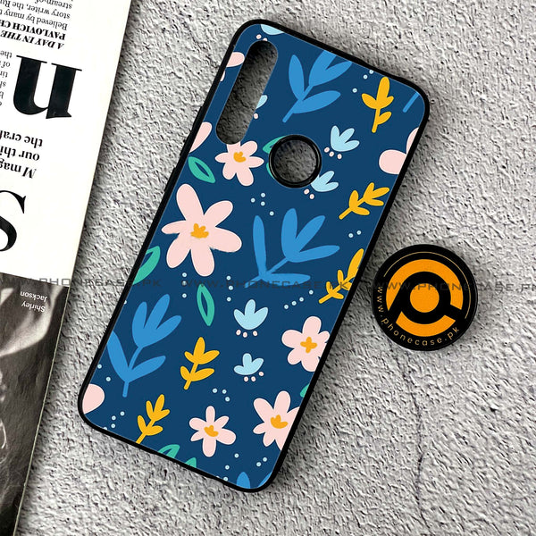 Huawei Y9 Prime (2019) - Colorful Flowers - Premium Printed Glass soft Bumper Shock Proof Case