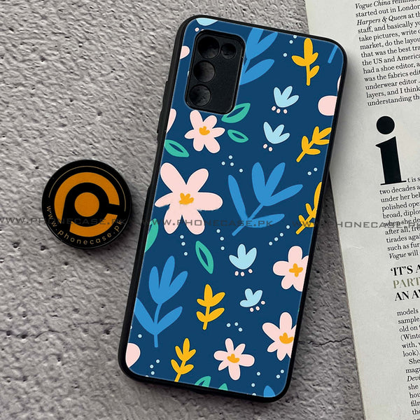 Samsung Galaxy A02s - Colorful Flowers - Premium Printed Metal Case