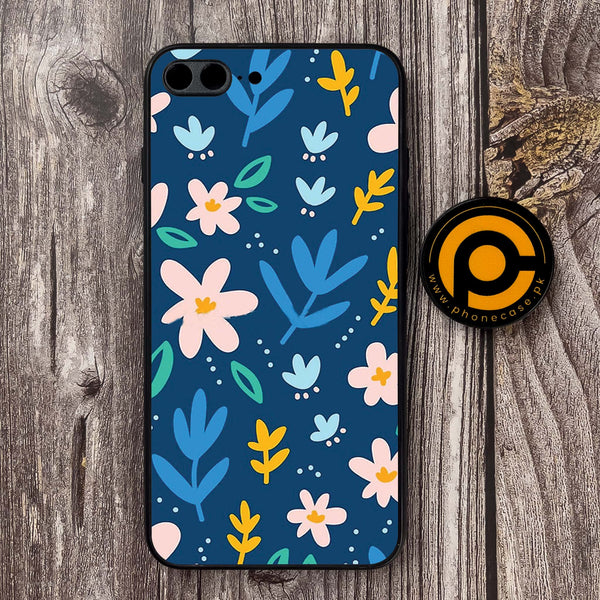 iPhone 7 Plus - Colorful Flowers - Premium Metal Printed soft Bumper shock Proof Case
