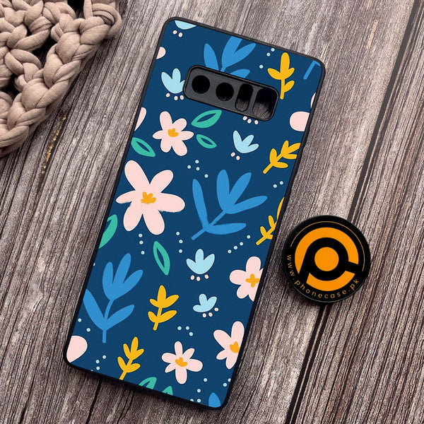 Samsung Galaxy Note 8 - Colorful Flowers - Premium Metal Printed soft Bumper shock Proof Case