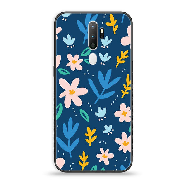 OPPO A5 2020 - Colorful Flowers -  Premium Printed Metal soft Bumper shock Proof Case