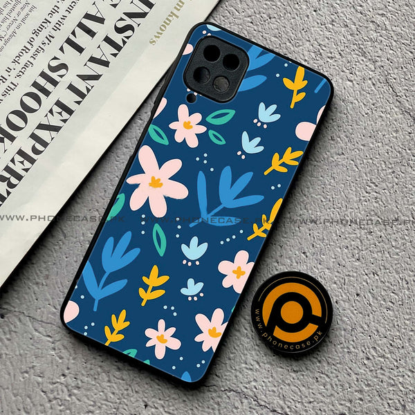 Samsung Galaxy A12 - Colorful Flowers - Premium Printed Glass Case