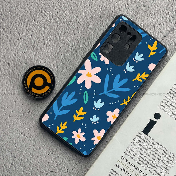 Samsung Galaxy S20 Ultra - Colorful Flowers - Premium Metal  Printed soft Bumper shock Proof Case