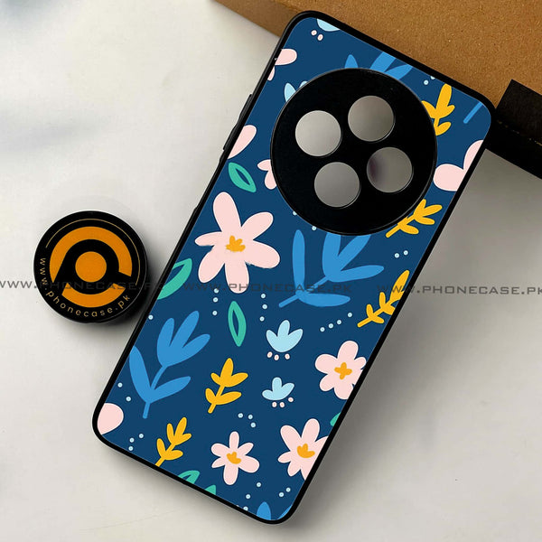 Oppo Reno 12F 4G - Colorful Flowers - Premium Printed Glass soft Bumper shock Proof Case