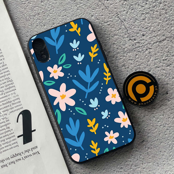iPhone XR - Colorful Flowers - Premium Metal Printed soft Bumper shock Proof Case
