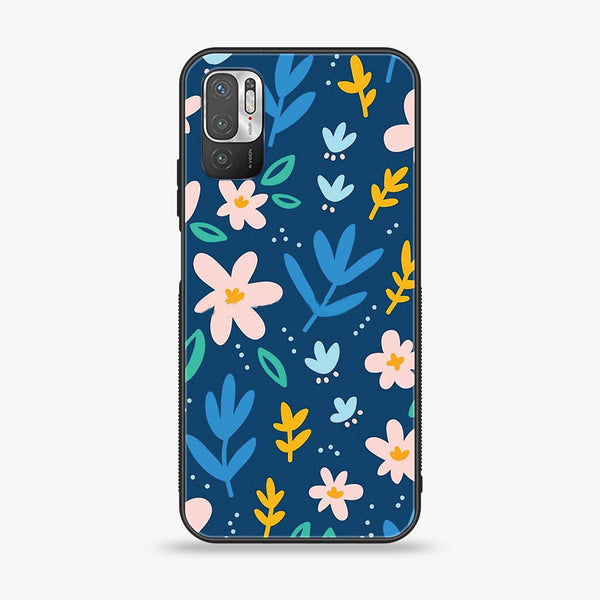 Xiaomi Redmi Note 10 5G - Colorful Flowers - Premium Printed Glass soft Bumper shock Proof Case