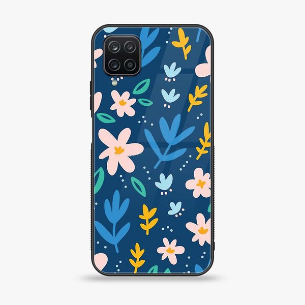 Samsung Galaxy A12 - Colorful Flowers - Premium Printed Glass Case