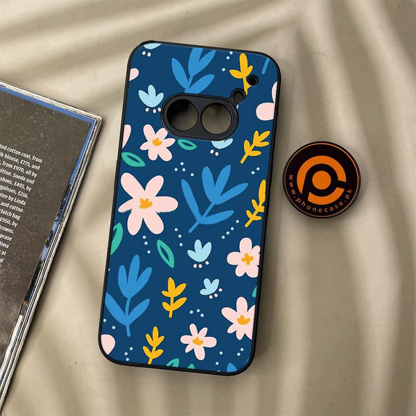 Nothing Phone (2a) - Colorful Flowers - Premium Metal Printed soft Bumper Shock Proof Case