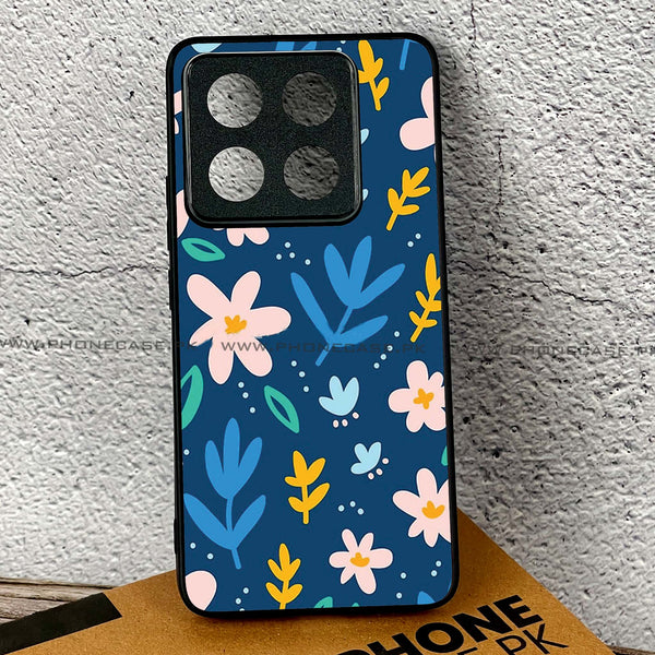 Xiaomi 14T - Colorful Flowers - Premium Printed Glass soft Bumper shock Proof Case