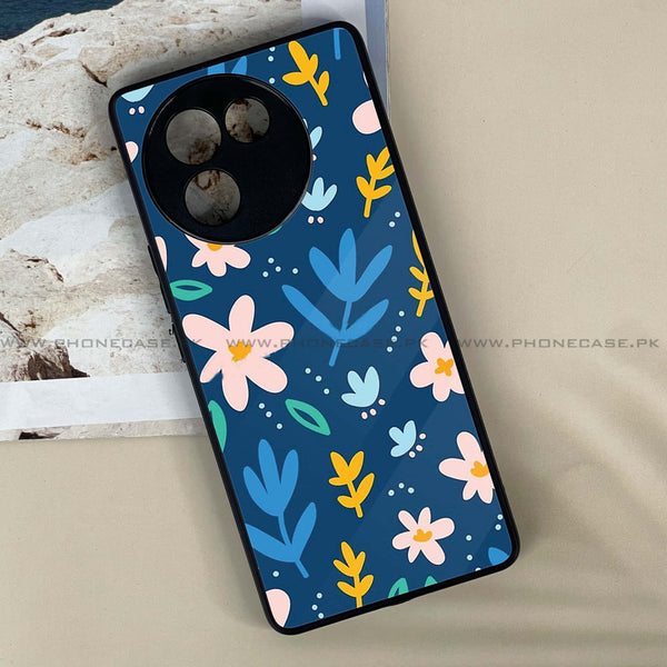 Vivo V30E - Colorful Flowers -  Premium Printed Metal soft Bumper shock Proof Case