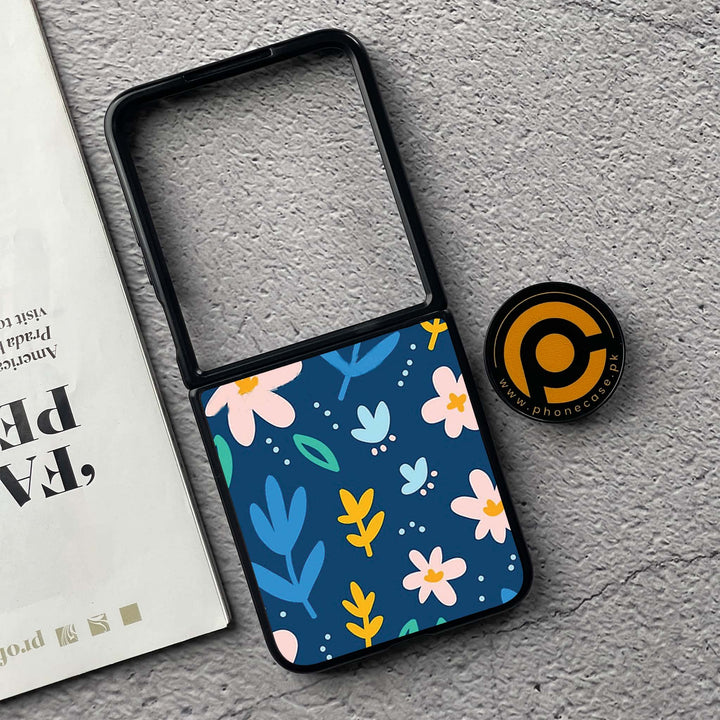 Xiaomi Mix Flip - Colorful Flowers - Premium Metal  Printed soft Bumper shock Proof Case