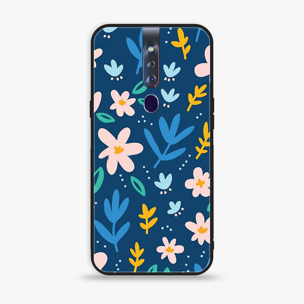 Oppo F11 Pro - Colorful Flowers - Premium Printed Glass soft Bumper shock Proof Case