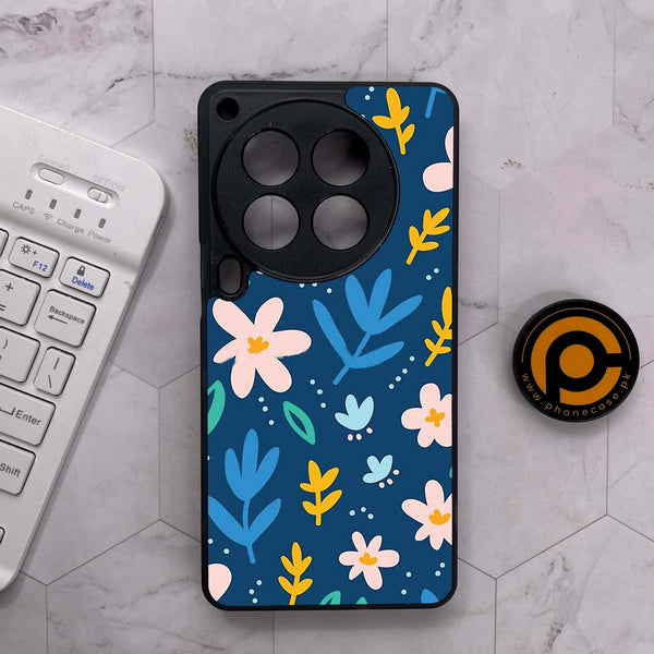 Tecno Camon 30 Premier - Colorful Flowers - Premium Metal Printed soft Bumper shock Proof Case