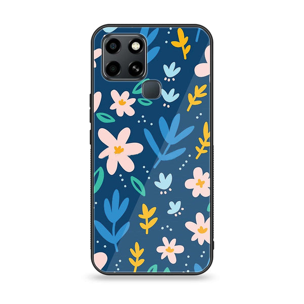 Infinix Smart 6 - Colorful Flowers -  Premium Printed Metal soft Bumper shock Proof Case CS-23099