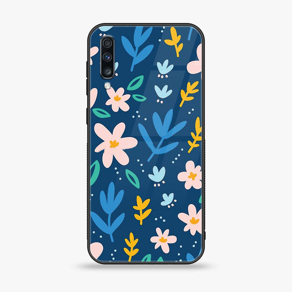 Samsung Galaxy A70S - Colorful Flowers - Premium Printed Glass Case
