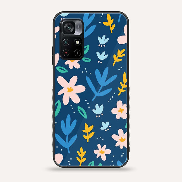 Xiaomi Poco M4 Pro 5G - Colorful Flowers -  Premium Printed Metal soft Bumper shock Proof Case