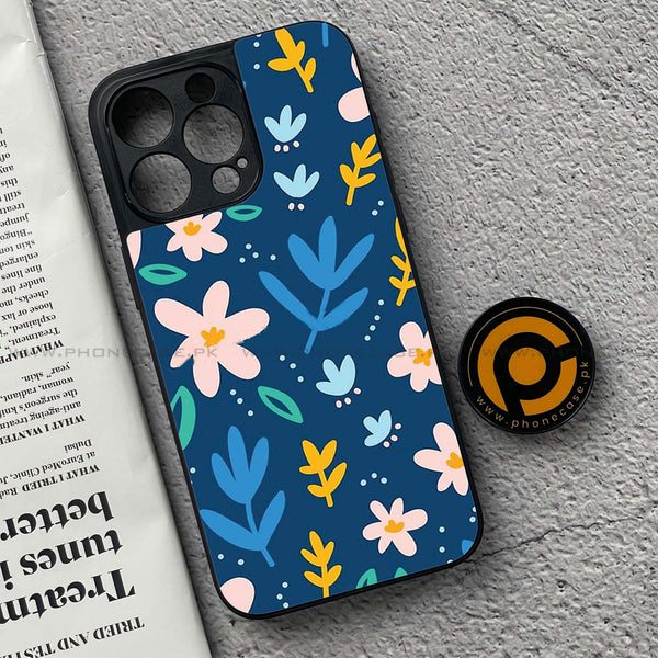 iPhone 15 Pro - Colorful Flowers - Premium Metal Printed soft Bumper shock Proof Case