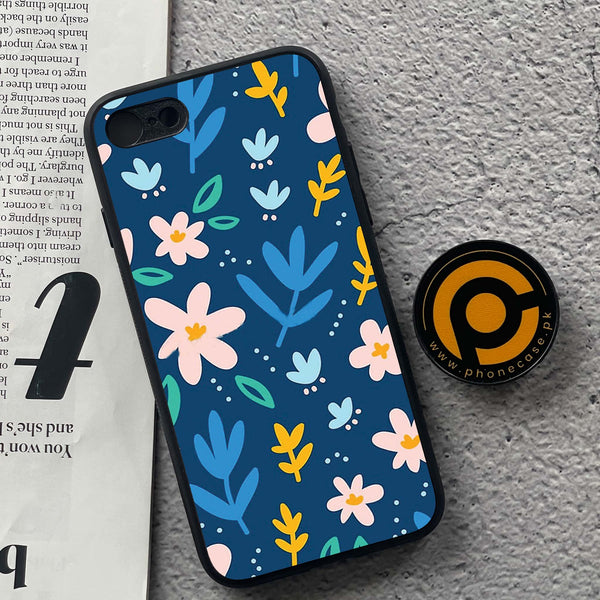 iPhone 7/8 - Colorful Flowers - Premium Metal  Printed soft Bumper shock Proof Case