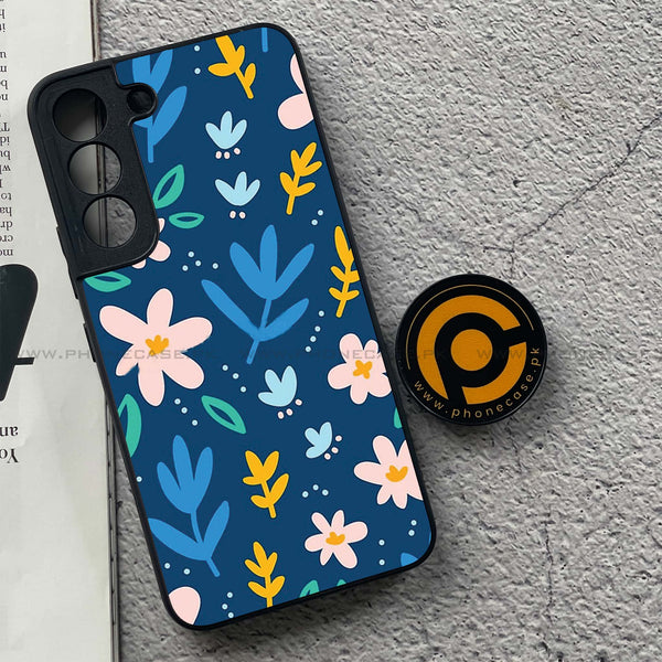 Samsung Galaxy S22 - Colorful Flowers - Premium Metal Printed soft Bumper shock Proof Case