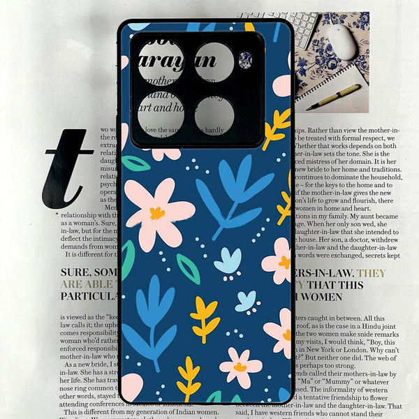 Infinix Note 40 Pro Plus - Colorful Flowers - Premium Metal Printed soft Bumper shock Proof Case