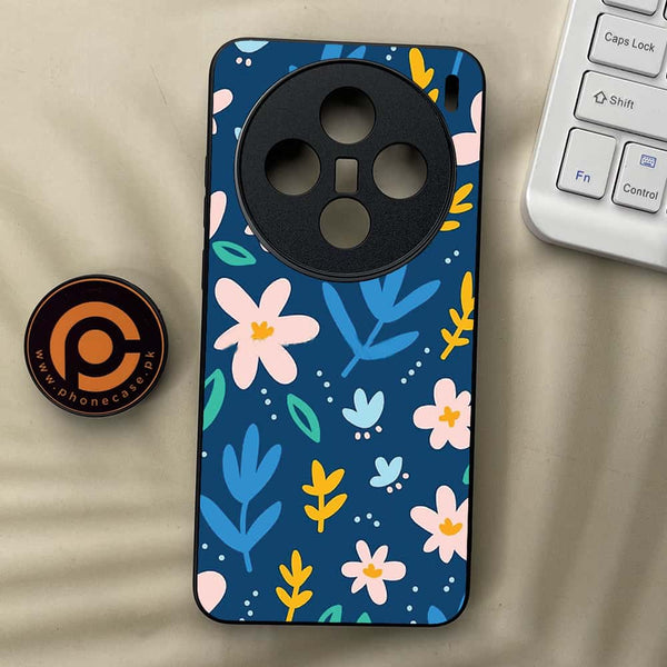 Vivo X200 - Colorful Flowers - Premium Metal  Printed soft Bumper shock Proof Case