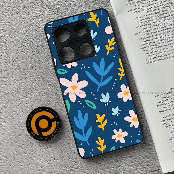Infinix Note 30 Pro - Colorful Flowers - Premium Metal Printed soft Bumper shock Proof Case
