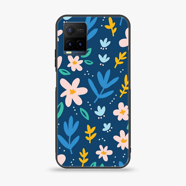 Vivo Y21t - Colorful Flowers - Premium Printed Glass soft Bumper Shock Proof Case