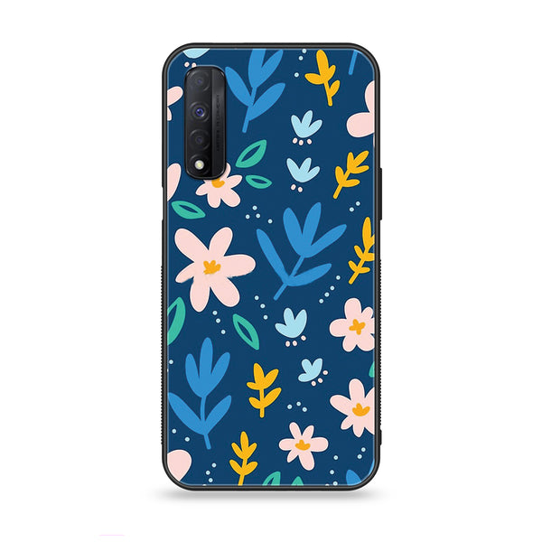 Realme Narzo 30 - Colorful Flowers  - Premium Printed Glass Case