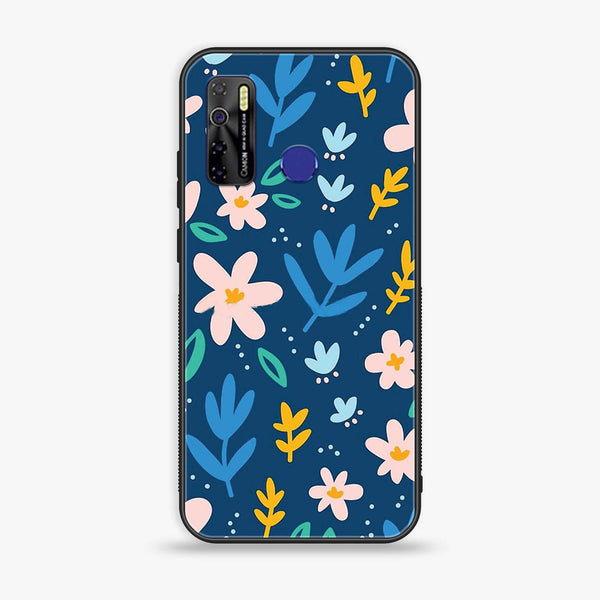 Tecno Camon 15 - Colorful Flowers - Premium Metal Printed soft Bumper shock Proof Case  CS-30348