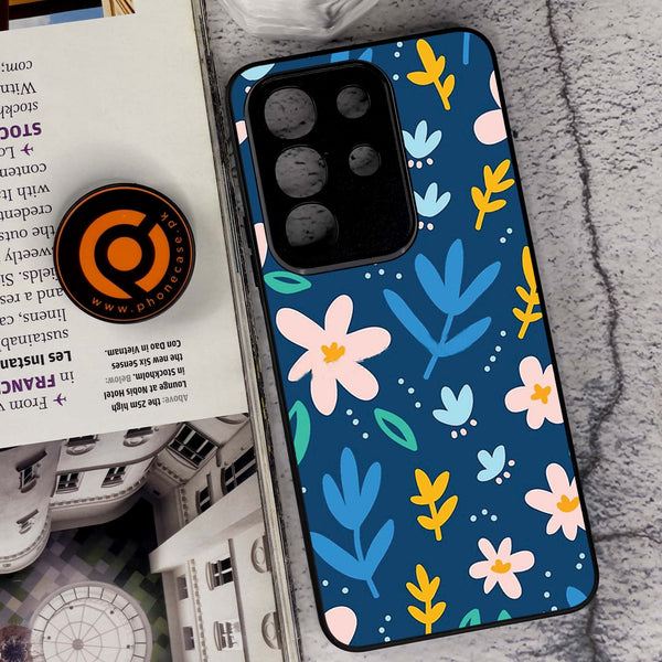 Vivo Y29 4G - Colorful Flowers - Premium Metal Printed soft Bumper Shock Proof Case