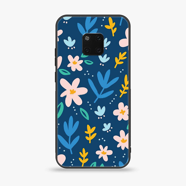Huawei Mate 20 Pro - Colorful Flowers - Premium Printed Glass soft Bumper Shock Proof Case