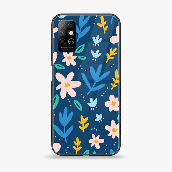 Infinix Note 8i - Colorful Flowers - Premium Printed Glass soft Bumper Shock Proof Case CS-12129