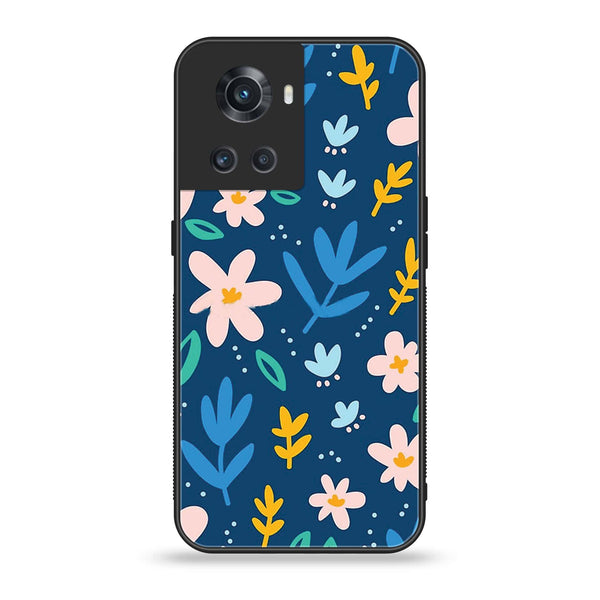 ONEPLUS ACE 5G - Colorful Flowers -  Premium Printed Metal soft Bumper shock Proof Case