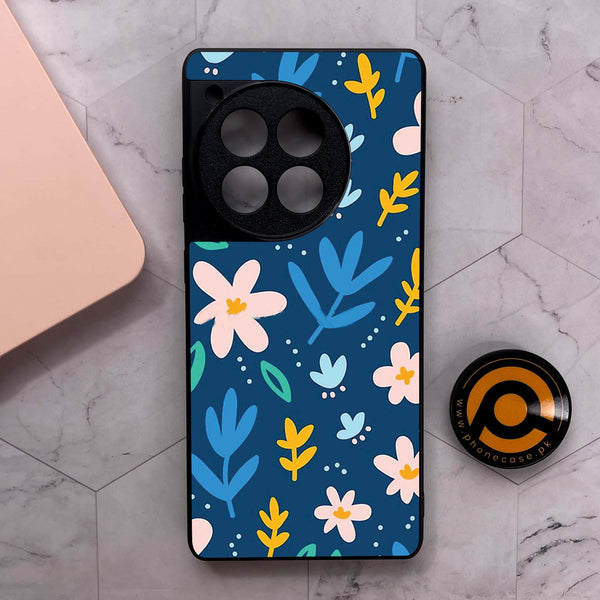 OnePlus 12R - Colorful Flowers - Premium Metal Printed soft Bumper shock Proof Case