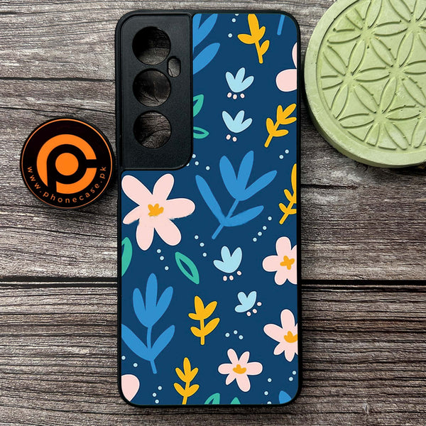 Realme C65  - Colorful Flowers - Premium Metal Printed soft Bumper shock Proof Case
