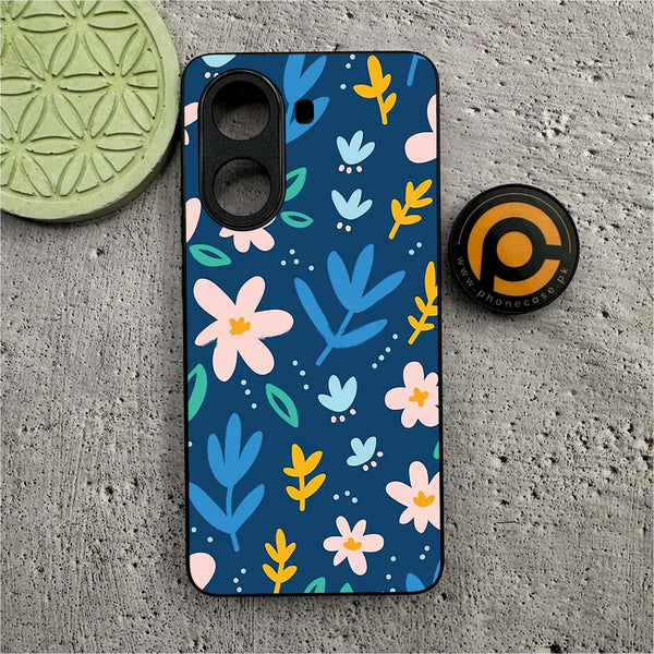 Xiaomi Poco X7 Pro 5G - Colorful Flowers -  Premium Printed Metal soft Bumper shock Proof Case
