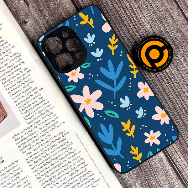 Xiaomi Redmi 12 - Colorful Flowers - Premium Printed Glass soft Bumper Shock Proof Case