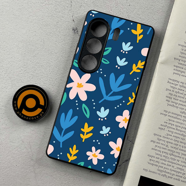 Tecno Camon 40 Pro - Colorful Flowers - Premium Metal Printed Soft Bumper Shockproof Case