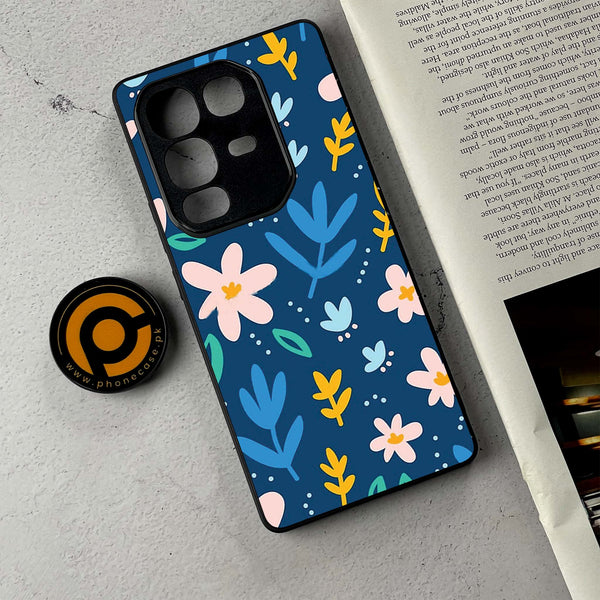 Infinix Note 50 Pro - Colorful Flowers - Premium Metal Printed Soft Bumper Shockproof Case