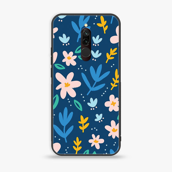 Xiaomi Redmi 8 - Colorful Flowers - Premium Printed Glass Case
