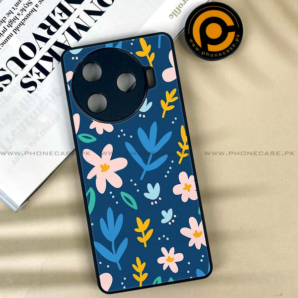 Tecno Camon 30 Pro 5G - Colorful Flowers -  Premium Printed Metal soft Bumper shock Proof Case