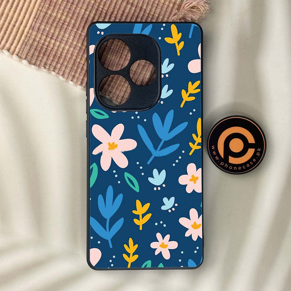 Realme GT 6 - Colorful Flowers - Premium Metal Printed soft Bumper shock Proof Case