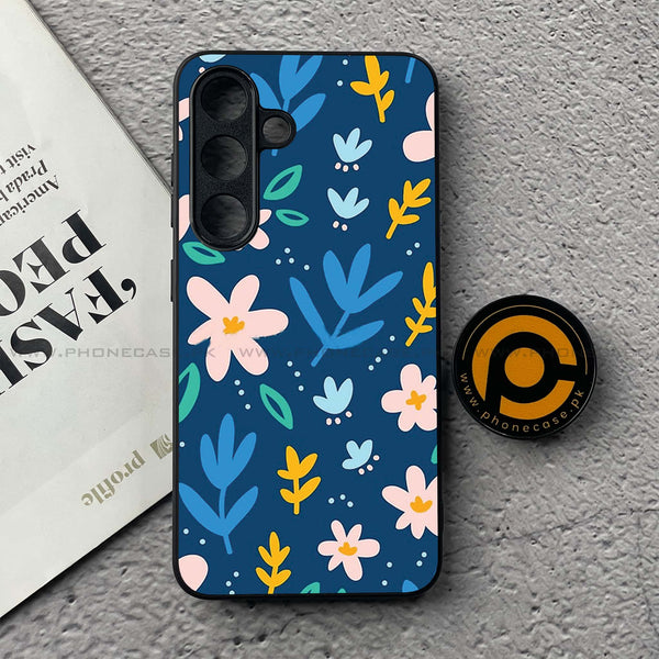 Samsung Galaxy S25 FE - Colorful Flowers - Premium Metal Printed soft Bumper shock Proof Case