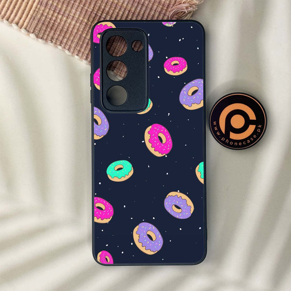Oppo A5 2025 - Colorful Donuts - Premium Metal Printed soft Bumper shock Proof Case